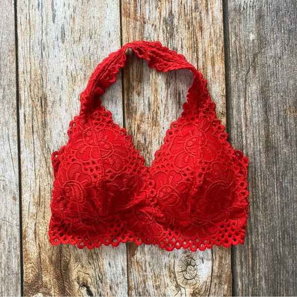 Red halter bralette - Picture 1 of 2